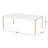White & Gold Finish Coffee Table