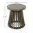 Outdoor Round Grey Wood Side Table, 18.21 - Inch Tall, Build, Suitable For Balcony And Lawn Patio 15.58 Diameter, Robust Support, Quick Simple Assembly-847828788