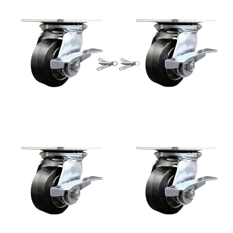 Caoutchouc sur roulettes en aluminium