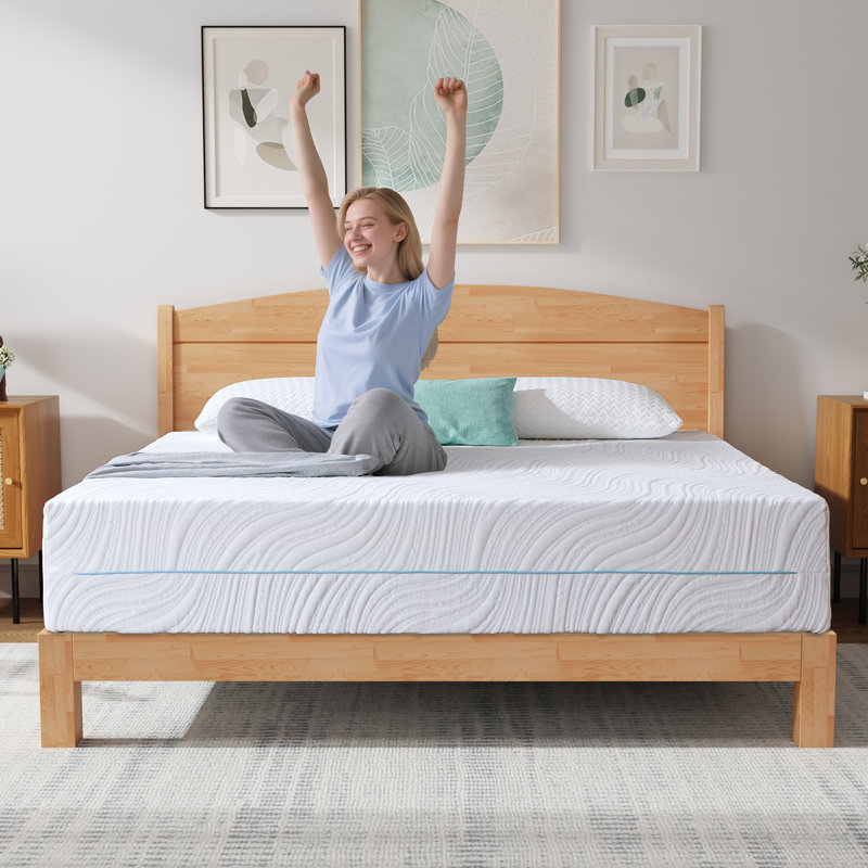 Medium Feeling Gel Memory Foam Mattress, Fibreglass Free, Breathable Knit Cover, Motion Isolation, Mattress in a Box, 15cm