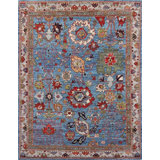 Transitional One-of-a-Kind Rectangle 4'1" X 5'9" Hand Knotted Area Rug