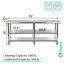 Table de travail en acier inoxydable avec deux tablettes-60901499