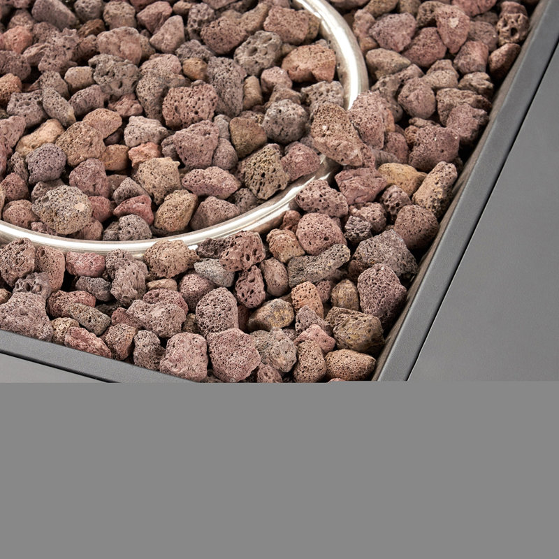 SQUARE Iron FIRE PIT-50 000 BTU, Gray