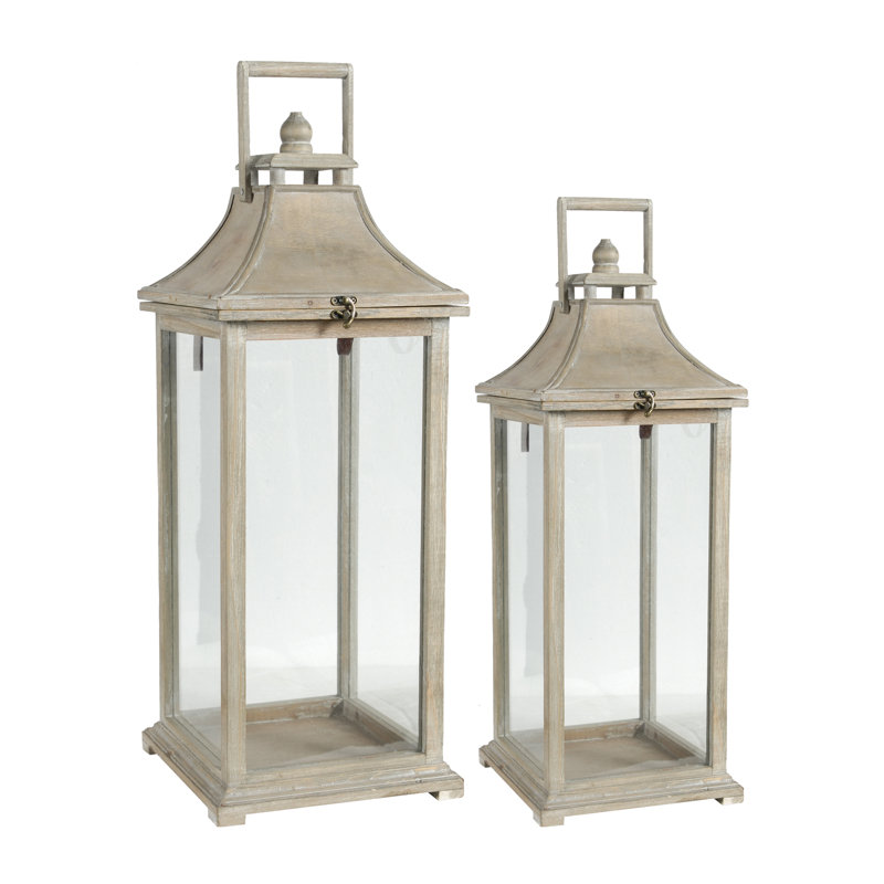 Lanternes en bois Sarah pour la maison et l'extérieur
