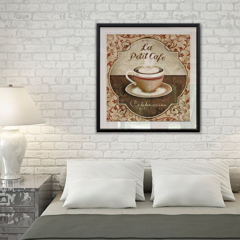 Cappuccino - reproduction de cadre photo sur papier, H 17,5 po x l 17,5 po x P 1,5 po