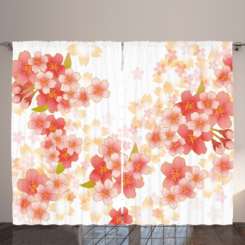 Semi Sheer Curtain Pair, 54" W x 63" L