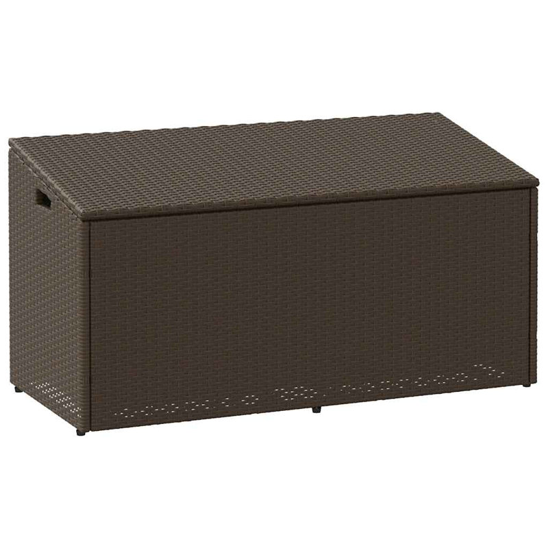 Garden Storage Box 110X50x58 Cm Poly Rattan, Brown
