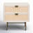 Brooks 2 - Drawer 24" Nightstand in White/Brown/Natural