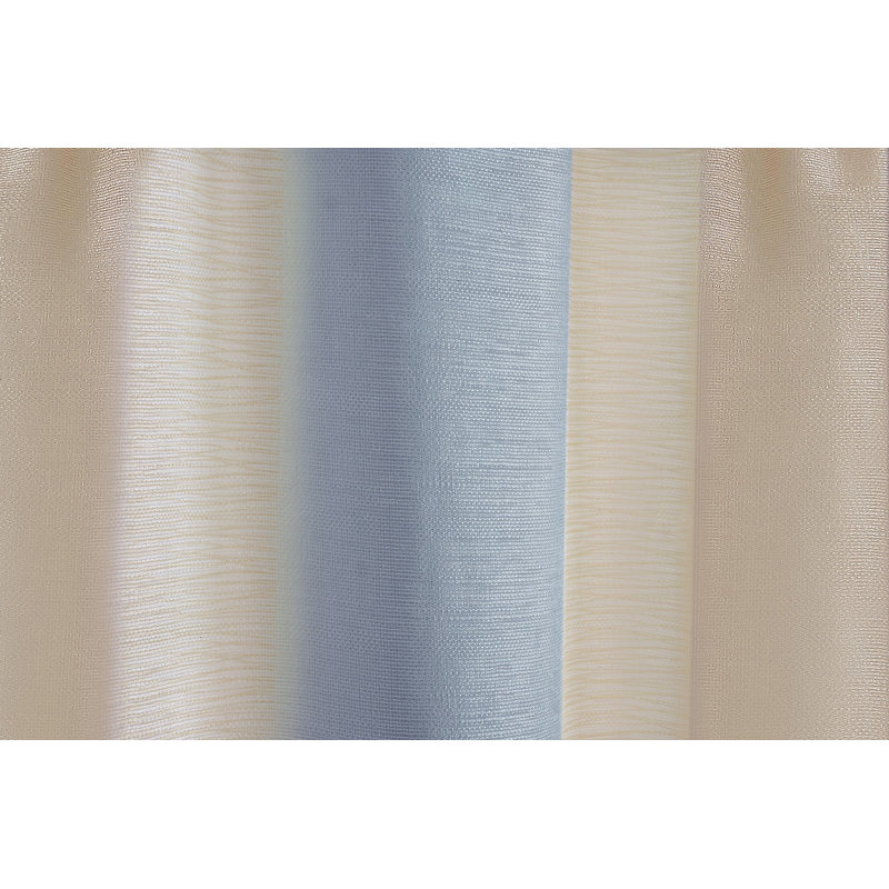 Is-Haq Polyester Semi Sheer Curtain Single Panel, 50" W x 63" L, Silver