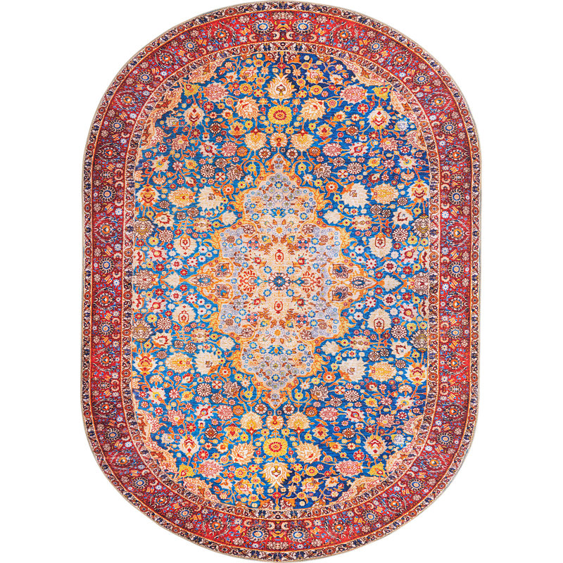 Utin Chenille Oriental Indoor Rug, Oval 7'6" x 10'6"