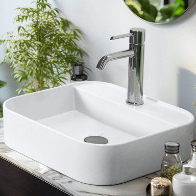 EMKE 45mm L x 40mm W Natural Ceramic Rectangular Sink