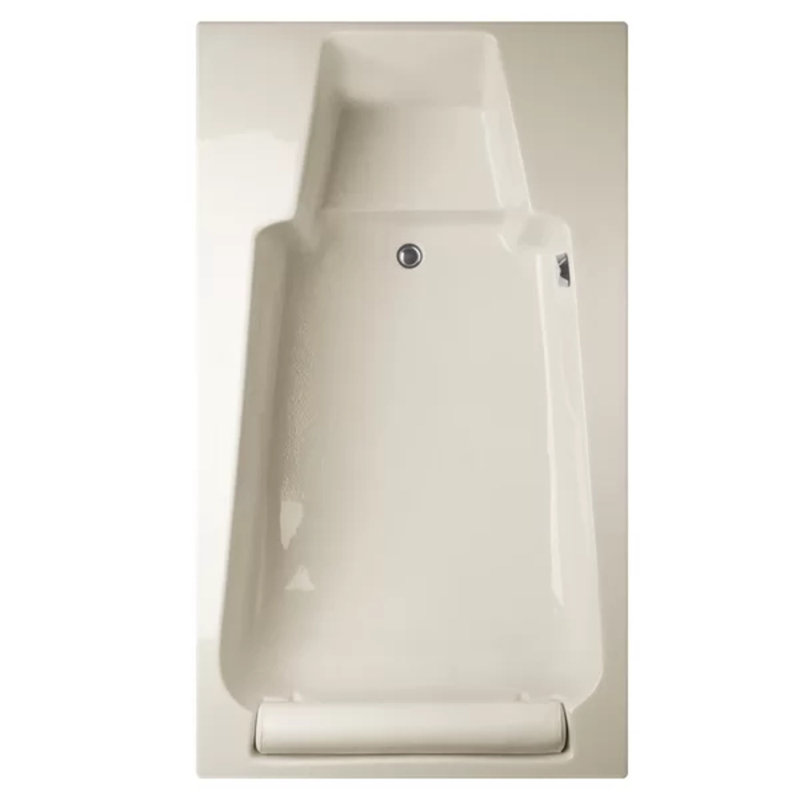Premier 74'' L Soaking Bathtub, Biscuit, Matte Black