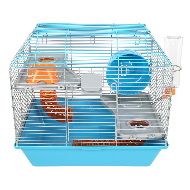 Cage à hamster Christfriede 17 po avec roue, bouteille et bol