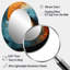 Orange Teal Abstract Spirals I - Large Oval Wall Mirror On Metal-1289441865