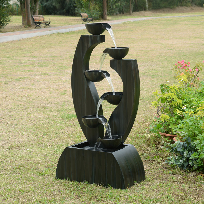Fontaine d'extérieur en métal, Noir