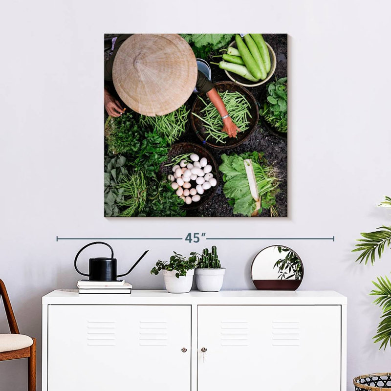 Yarlin Vietnamese Vegetable Market, 30" H x 30" W