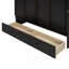 Lit escamotable double avec port USB et grand tiroir, espresso