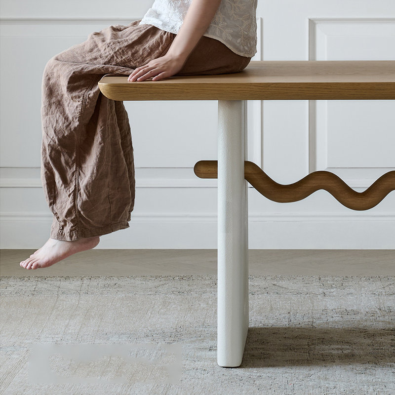 Ensemble de table à manger en bois massif de style français, H 29,5 po x L 70,8 po x l 35,4 po