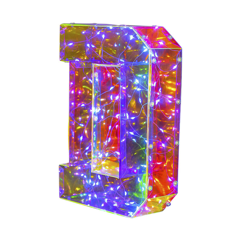 Saint-Valentin 100 perles de lampe à DEL, chiffres d'alphabet lumineux, lumières décoratives, lumières décoratives des fêtes, fête d'anniversaire de mariage