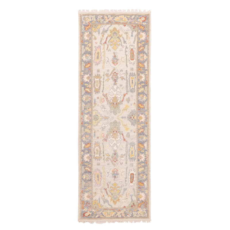 Modern Oushak  Grey Rug 2'8" x 7'11"