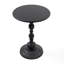 Table basse ronde vintage en métal, idéale pour deux personnes. Table de chevet facile à ranger et résistante à la rouille.