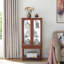 Vitrine lumineuse avec espace de rangement ouvert-606161165