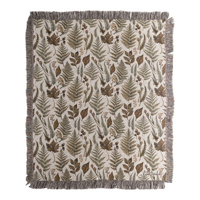Jeté de tapisserie à tissage manuel 100% coton héritage 50 x 60 pouces