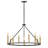 9-Light Two-Tone Candle Wagon Wheel Chandelier