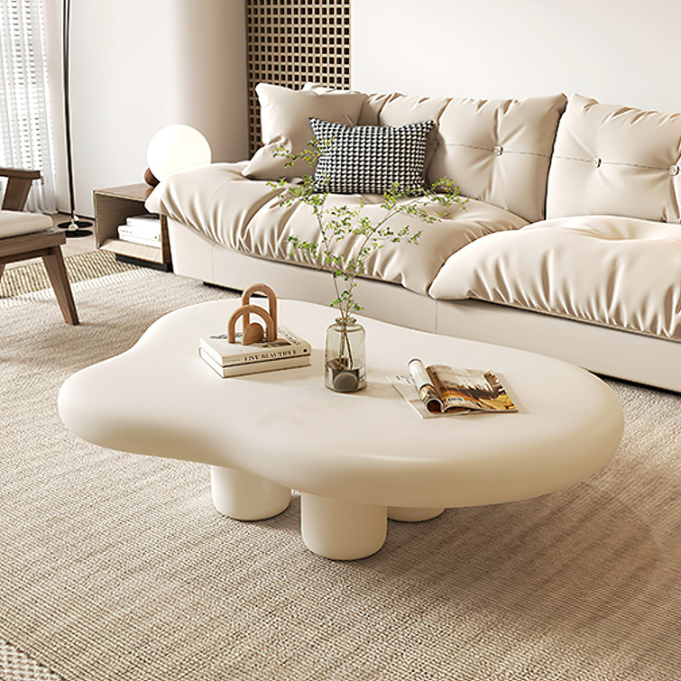 Allrich Creamy Cloud Coffee Table with Four Legs