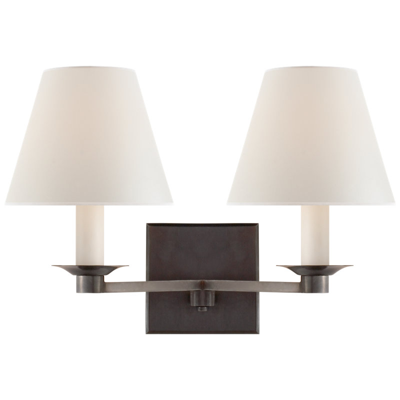 Ralph Lauren Evans Double Arm Sconce, Bronze