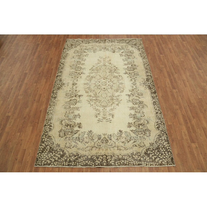 Tapis floral rétro 6 x 9