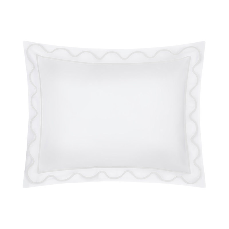 Amalfi Sham, White/Bri Pink, Euro