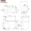 Toilette compacte une pièce avec siège confortable Arlo, hauteur 17,3 po, double chasse allongée 1,1 / 1,6 GPF Arlo-95418113
