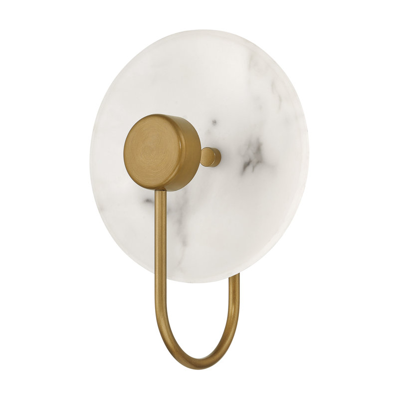 Hunter Amara Crest 1 Light Medium Sconce Wall Light Fixture, Luxe Gold