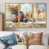 Toile avec cadre flottant or