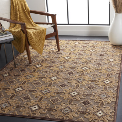 Tapis Heie brun foncé