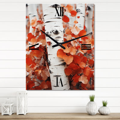 White Flowers Tree In Aspen Colorado - Botanical Very Wall Clocks