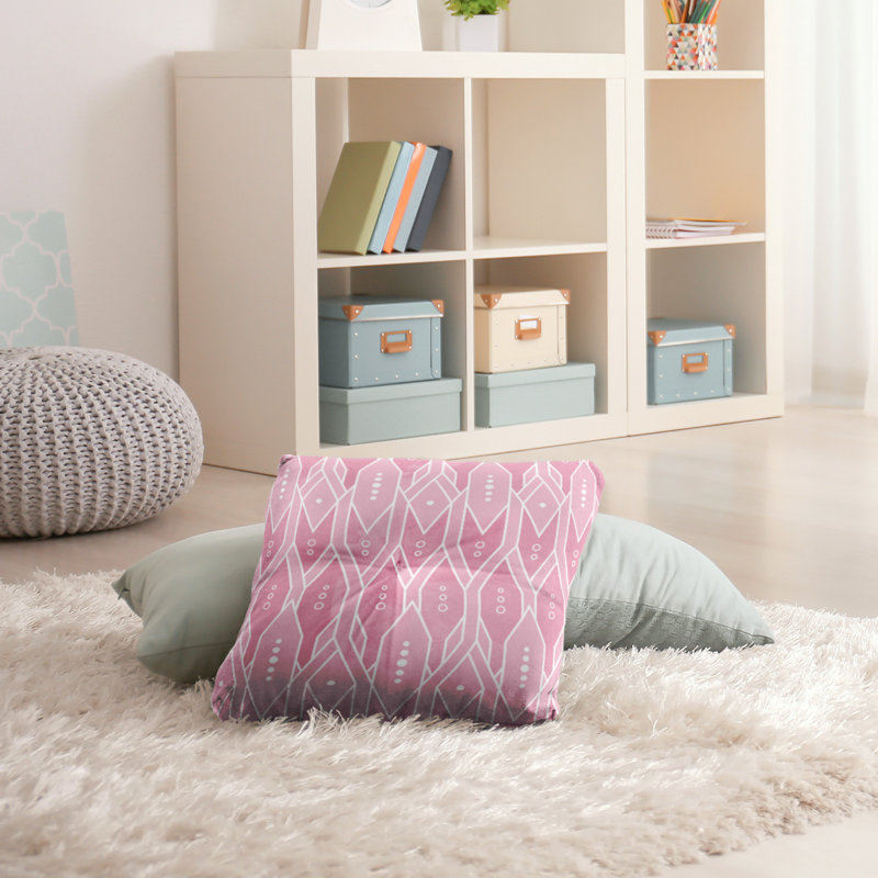 Coussin de sol, 26 po x 26 po, Rose