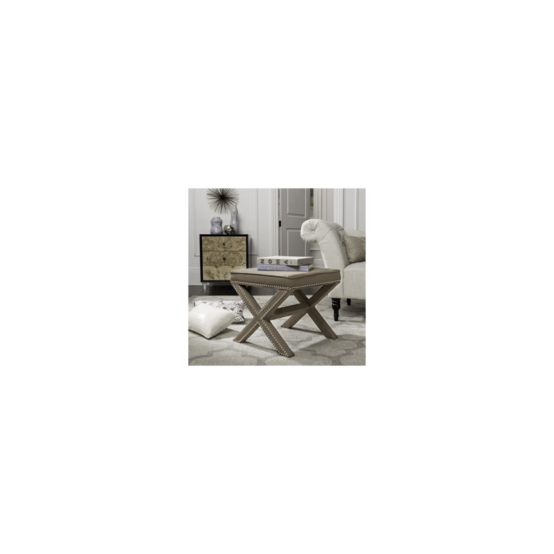 Dangela Upholstered Ottoman, Olive