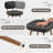 Modern Swivel Upholstered Counter Stools with Metal Frame-2021815284