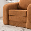 Lit en chenille orange pliable de 40 po avec coussin assorti et fonction 2 en 1, pour accoudoirs convertibles simples avec dortoir, oreiller, canapé-lit, salon, chambre à coucher