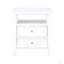 Table de chevet 2 tiroirs Weston White-319170686