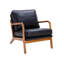 Chaise d'appoint rembourrée en bois avec coussins Gianni-102751769