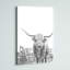 Noir et blanc Highland Cow - impression-617846083
