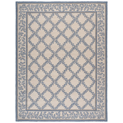Roseta Hand Hooked Wool Pile Geometric Rug