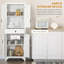 Armoire de cuisine autoportante à 4 portes avec tiroir