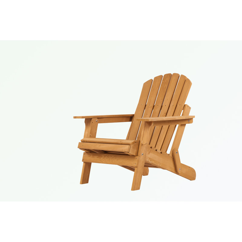 Chaise Adirondack d'extérieur en bois avec repose-pieds
