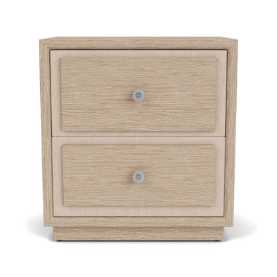 Light Oak Two Drawer Nightstand