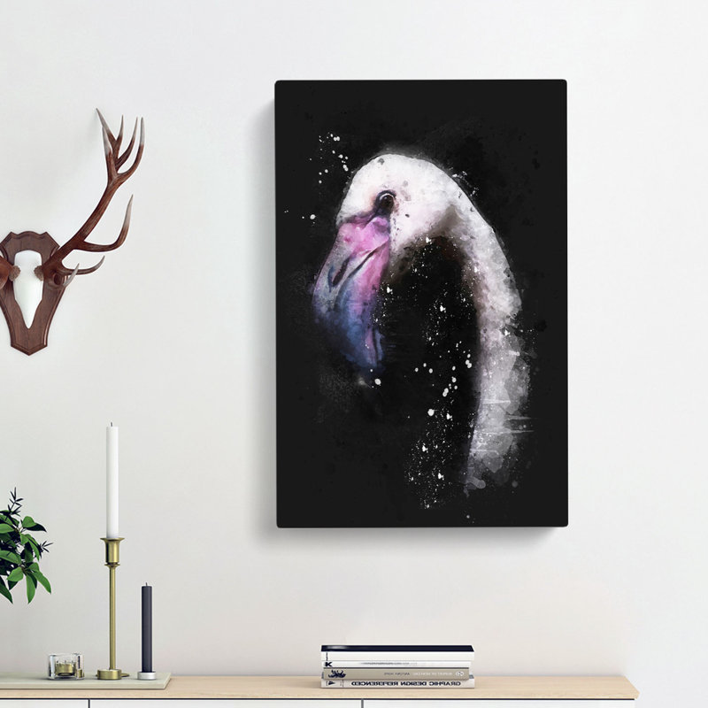 A Pink Flamingo Bird - Wrapped Canvas, 91cm H x 60cm W x 3cm D