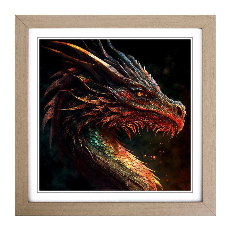 Single Picture Frame Print on Wood, Oak